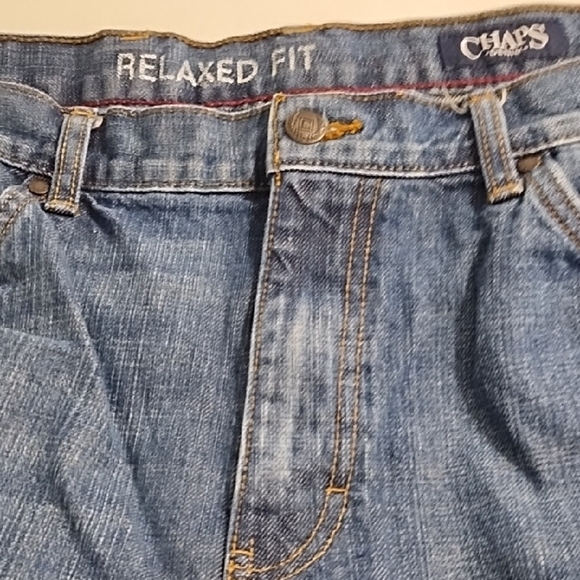 Chaps Blue Relaxed Fit Denim Jeans Everyday Comfort - Picture 10 of 13